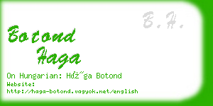 botond haga business card